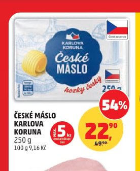 ČESKÉ MÁSLO KARLOVA KORUNA
