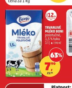 TRVANLIVÉ MLÉKO BONI