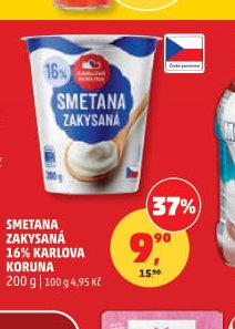 SMETANA ZAKYSANÁ 16% KARLOVA KORUNA