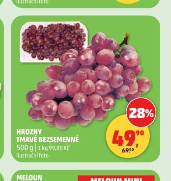 Hrozny tmavé bezsemenné