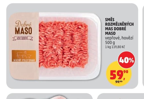 Směs rozmělněných mas Dobré maso
