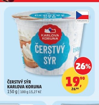 ČERSTVÝ SÝR KARLOVA KORUNA
