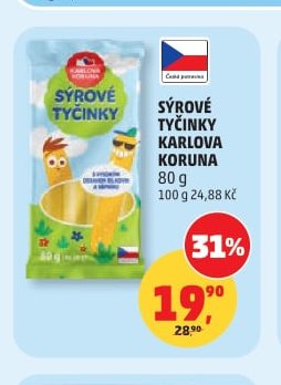 SÝROVÉ TYČINKY KARLOVA KORUNA