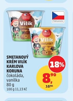 SMETANOVÝ KRÉM VILÍK KARLOVA KORUNA