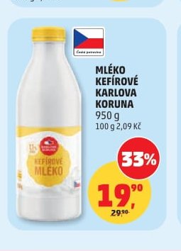 MLÉKO KEFÍROVÉ KARLOVA KORUNA
