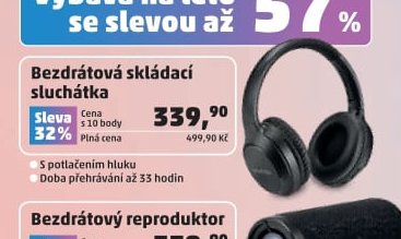 Bezdrátová skládací sluchátka