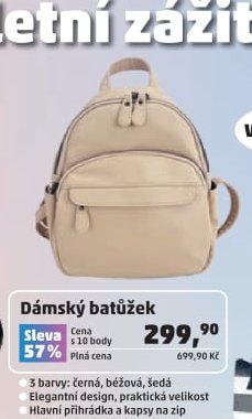 Dámský batůžek
