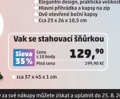 Vak se stahovací šňůrkou