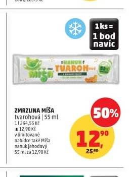 Zmrzlina Míša tvarohová