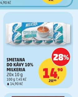 Smetana do kávy 10% Milkeria