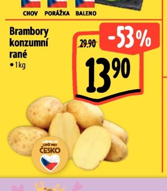 Brambory konzumní rané