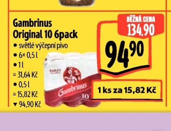 Gambrinus Original 10 6pack