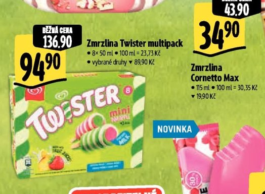 Zmrzlina Twister multipack