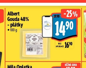 Albert Gouda 48% - plátky
