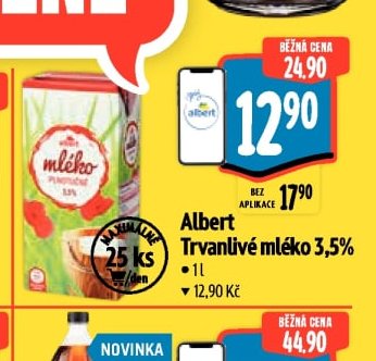 Albert Trvanlivé mléko 3,5%
