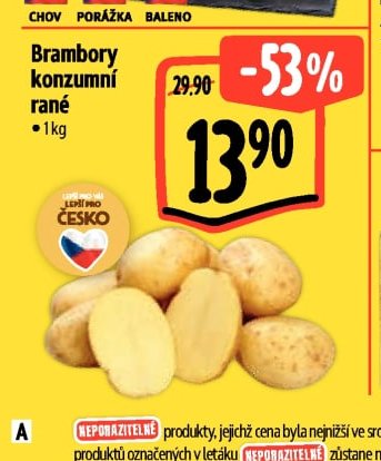 Brambory konzumní rané