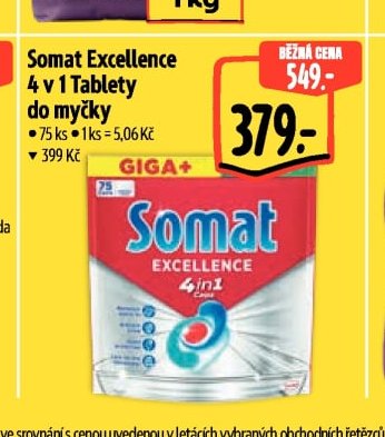 Somat Excellence 4 v 1 Tablety do myčky