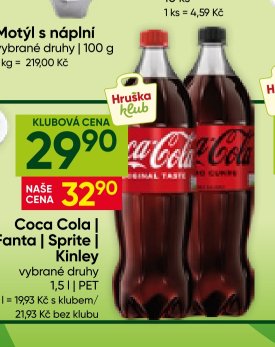 Coca Cola | Fanta | Sprite | Kinley 1,5 l