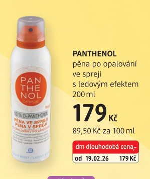 PANTHENOL pěna po opalování ve spreji s ledovým efektem