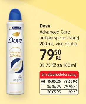 Dove Advanced Care antiperspirant sprej 200 ml