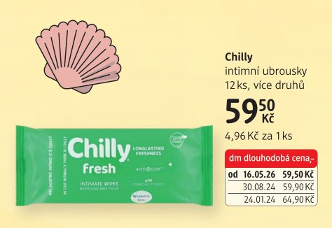 Chilly intimní ubrousky 12 ks