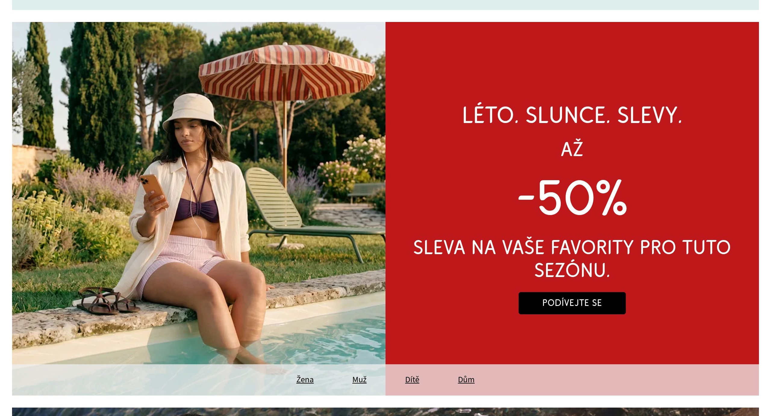 Léto. Slunce. Slevy. Až -50%