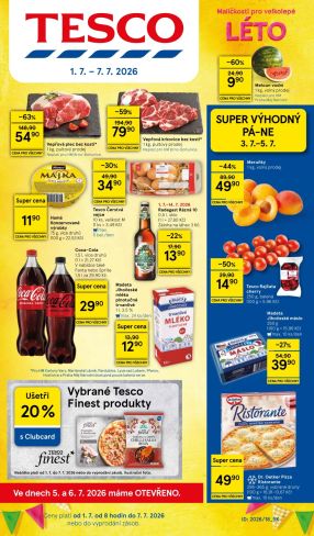 akční leták Tesco 1.7.2026-7.7.2026