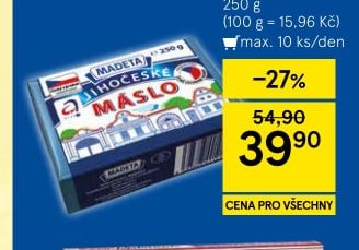 Madeta Jihočeské máslo