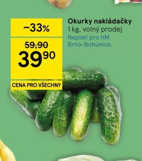 Okurky nakládačky 1 kg