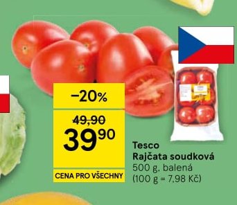 Tesco Rajčata soudková 500 g