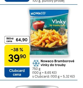 Nowaco Bramborové vlnky do trouby