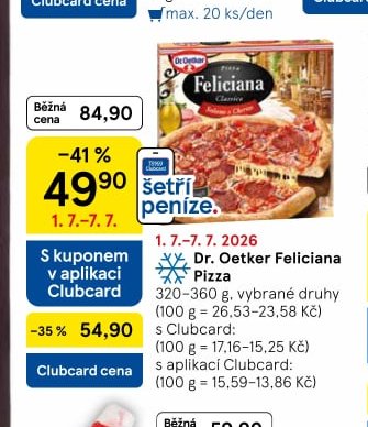 Dr. Oetker Feliciana Pizza 320-360 g