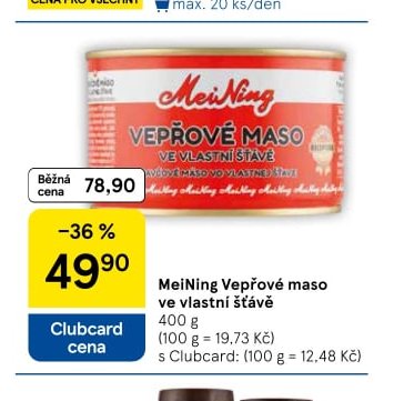 MeiNing Vepřové maso 400 g