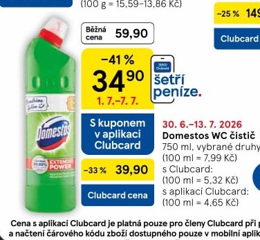 Domestos WC čistič 750 ml