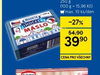 Madeta Jihočeské máslo