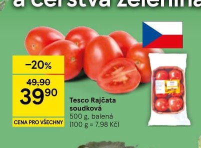 Tesco Rajčata soudková 500 g, balená