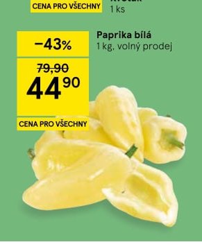 Paprika bílá 1 kg
