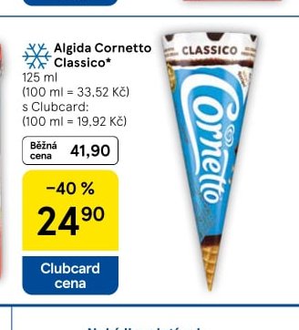 Algida Cornetto Classico 125 ml