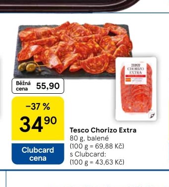 Tesco Chorizo Extra
