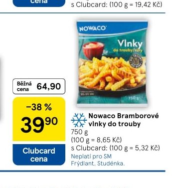 Nowaco Bramborové vlinky do trouby