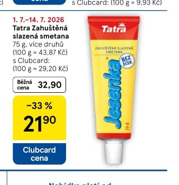 Tatra Zahuštěná slazená smetana