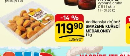Vodňanská drůbež smažené kuřecí medailonky