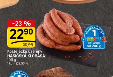 Kostelecké uzeniny hasičská klobása