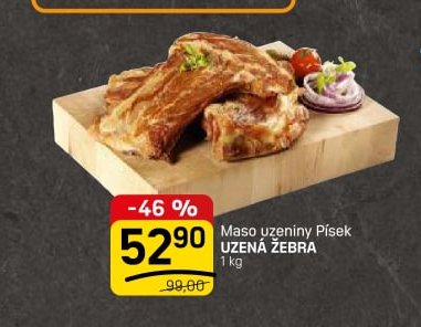 Maso uzeniny písek uzená žebra