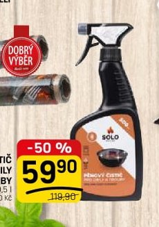 SOLO PĚNOVÝ ČISTIČ PRO GRILY A TROUBY 0,5 l