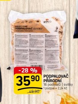 SOLO PODPALOVAČ PŘÍRODNÍ 16 podpalů