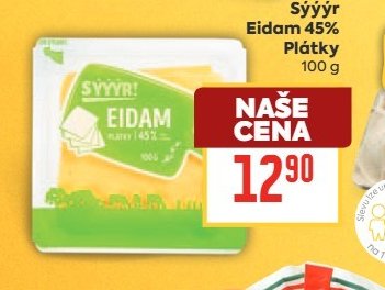 Sýýýr Eidam 45% plátky