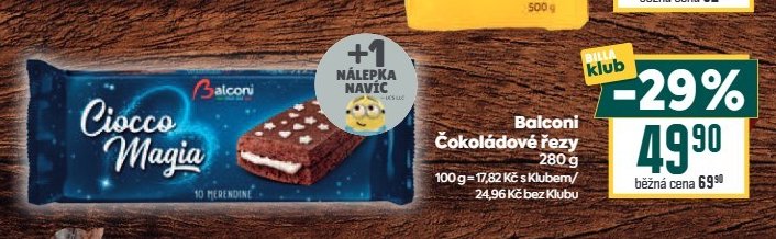 Balconi Čokoládové řezy 280 g