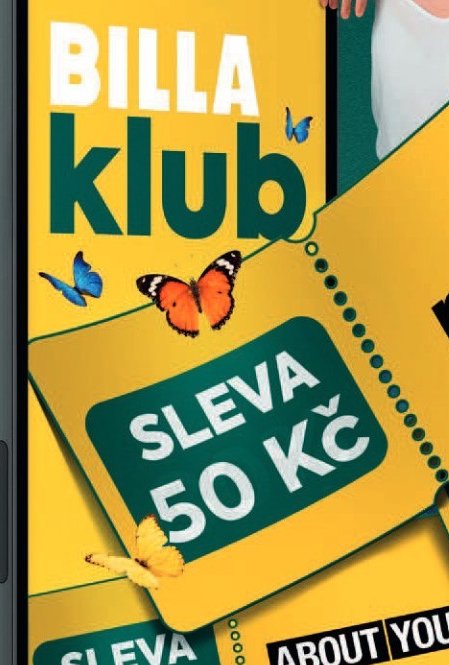 BILLA klub sleva 50 Kč