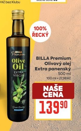 BILLA Premium Olivový olej Extra panenský